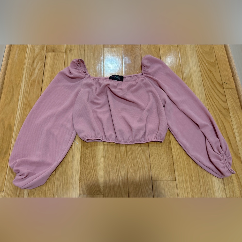 Chic Pink Off-Shoulder Crop Top